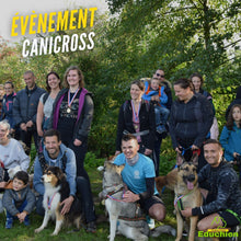 Charger l'image dans la galerie, Canicross caritatif 2023 course caritative Yvelines 2023 course de chien sport canin refuge SPA Course canine educhien éducation canine évènement canin chien chiot canicross évènement