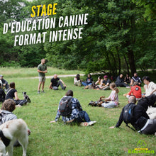 Charger l'image dans la galerie, Participez à notre stage intensif d'éducation canine dans les Yvelines ! Apprenez les fondamentaux de l'éducation dans divers environnements : club, ville, forêt. Un stage d'une journée à Jouars-Pontchartrain (78), à seulement 30 minutes de Paris, à vivre avec votre chien.